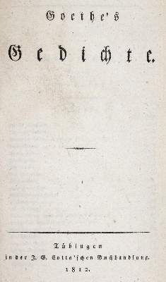 Große Abbildung Nr.1: 141-1032 Goethe,(J.W.v.).: (Literatur und illustrierte Bücher bis 19.Jahrhundert)