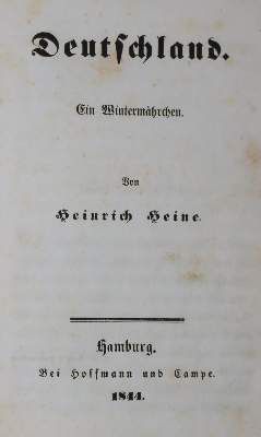 Große Abbildung Nr.1: 141-1042 Heine,H.: (Literatur und illustrierte Bücher bis 19.Jahrhundert)