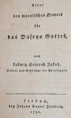 Große Abbildung Nr.1: 141-1050 Jakob,L.H.: (Literatur und illustrierte Bücher bis 19.Jahrhundert)