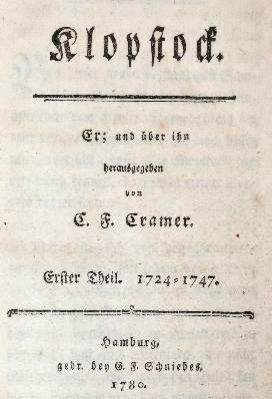 Große Abbildung Nr.1: 141-1058 Cramer,C.F. (Hrsg.).: (Klopstock)