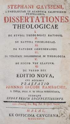 Große Abbildung Nr.1: 141-106 Gaussen,S.: (Alte Drucke, Handschriften und Theologie)
