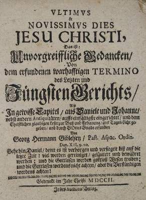 Große Abbildung Nr.3: 141-106 Gaussen,S.: (Alte Drucke, Handschriften und Theologie)