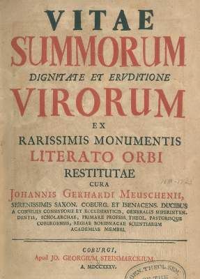 Große Abbildung Nr.1: 141-1087 Meuschen,J.G. (Hrsg.).: (Literatur und illustrierte Bücher bis 19.Jahrhundert)