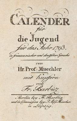 Große Abbildung Nr.1: 141-1091 Müchler,(Joh.Gg.Ph.).: (Literatur und illustrierte Bücher bis 19.Jahrhundert)
