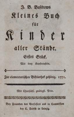 Große Abbildung Nr.1: 141-1101 Basedow,J.B.: (Pädagogik)