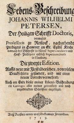 Große Abbildung Nr.1: 141-1104 Petersen,J.W.: (Literatur und illustrierte Bücher bis 19.Jahrhundert)