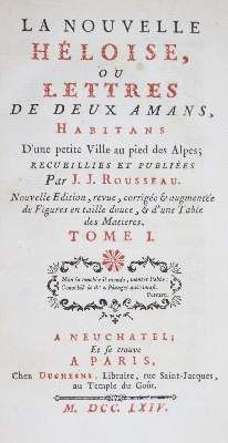 Große Abbildung Nr.1: 141-1112 Rousseau,J.J.: (Literatur und illustrierte Bücher bis 19.Jahrhundert)