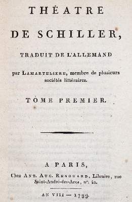 Große Abbildung Nr.1: 141-1122 Schiller,(F.).: (Literatur und illustrierte Bücher bis 19.Jahrhundert)