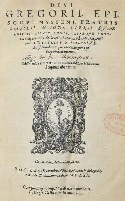 Große Abbildung Nr.1: 141-114 Gregor von Nyssa.: (Alte Drucke, Handschriften und Theologie)