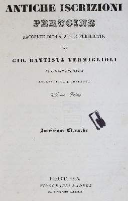 Große Abbildung Nr.3: 141-1152 Vermiglioli,G.B.: (Literatur und illustrierte Bücher bis 19.Jahrhundert)