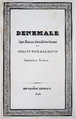 Große Abbildung Nr.1: 141-1161 Winckelmann,J.: (Literatur und illustrierte Bücher bis 19.Jahrhundert)