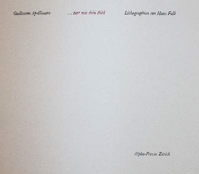 Große Abbildung Nr.10: 141-1172 Apollinaire,G.: (Literatur und illustrierte Bücher 20.Jahrhundert - Alte Literatur in modernen Ausgaben)