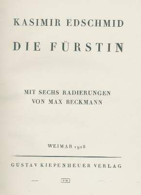 Große Abbildung Nr.1: 141-1178 Edschmid,K.: (Beckmann)