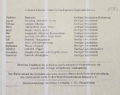 Große Abbildung Nr.7: 141-1207 Bund Gelsenkirchener Künstler e.V.: (Literatur und illustrierte Bücher 20.Jahrhundert - Alte Literatur in modernen Ausgaben)