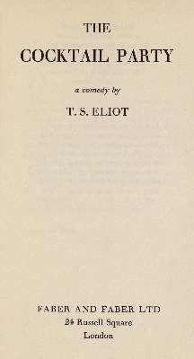 Große Abbildung Nr.1: 141-1270 Eliot,T.S.: (Literatur und illustrierte Bücher 20.Jahrhundert - Alte Literatur in modernen Ausgaben)