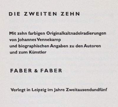Große Abbildung Nr.1: 141-1281 Faber,M.: (Literatur und illustrierte Bücher 20.Jahrhundert - Alte Literatur in modernen Ausgaben)