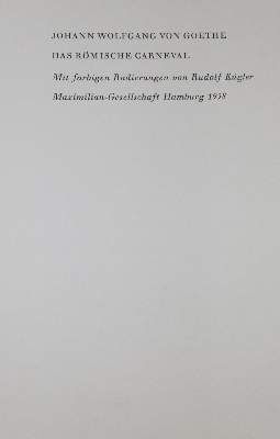 Große Abbildung Nr.2: 141-1312 Goethe,J.W.v.: (Literatur und illustrierte Bücher 20.Jahrhundert - Alte Literatur in modernen Ausgaben)