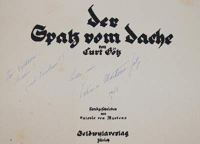 Große Abbildung Nr.2: 141-1316 Götz,C.: (Literatur und illustrierte Bücher 20.Jahrhundert - Alte Literatur in modernen Ausgaben)