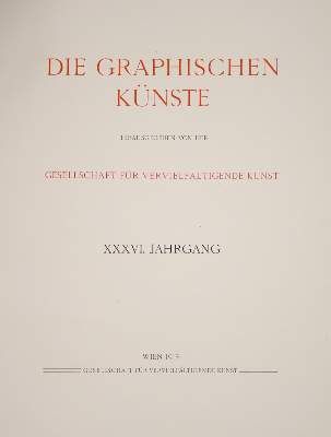Große Abbildung Nr.5: 141-1320 Graphischen Künste, Die.: (Literatur und illustrierte Bücher 20.Jahrhundert - Alte Literatur in modernen Ausgaben)