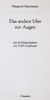Große Abbildung Nr.1: 141-1325 Hannsmann,M.: (Grieshaber)