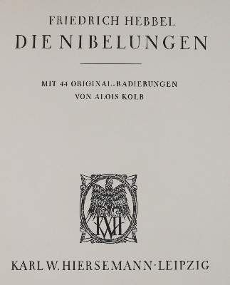 Große Abbildung Nr.1: 141-1341 Hebbel,F.: (Literatur und illustrierte Bücher 20.Jahrhundert - Alte Literatur in modernen Ausgaben)