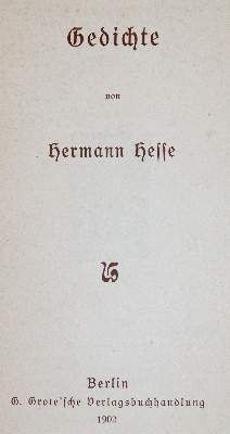 Große Abbildung Nr.1: 141-1344 Hesse,H.: (Literatur und illustrierte Bücher 20.Jahrhundert - Alte Literatur in modernen Ausgaben)