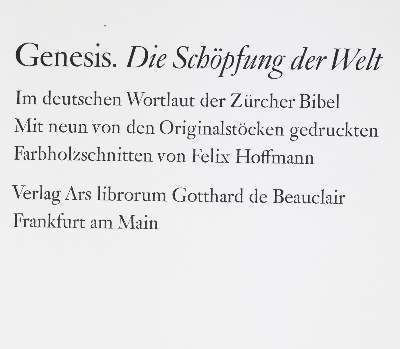 Große Abbildung Nr.1: 141-1351 Hoffmann,F.: (Literatur und illustrierte Bücher 20.Jahrhundert - Alte Literatur in modernen Ausgaben)
