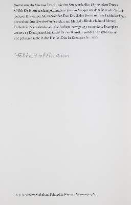 Große Abbildung Nr.2: 141-1351 Hoffmann,F.: (Literatur und illustrierte Bücher 20.Jahrhundert - Alte Literatur in modernen Ausgaben)
