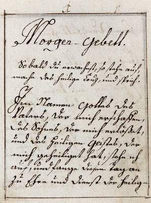 Große Abbildung Nr.1: 141-136 Morgengebet.: (Handschriften)