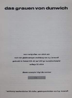 Große Abbildung Nr.2: 141-1405 Lovecraft,H.P.: (Literatur und illustrierte Bücher 20.Jahrhundert - Alte Literatur in modernen Ausgaben)