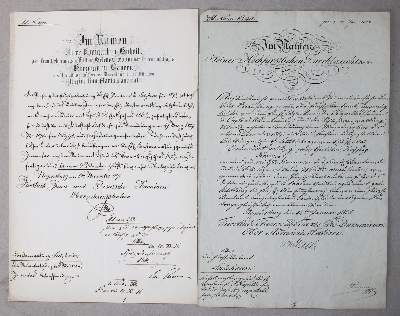 Große Abbildung Nr.12: 141-142 Urkunden.: (Handschriften)