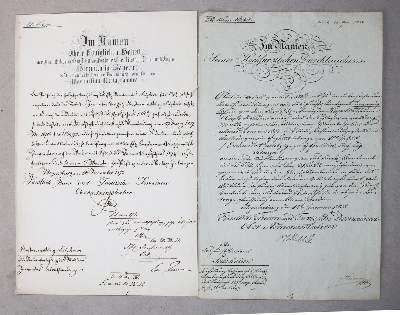 Große Abbildung Nr.21: 141-142 Urkunden.: (Handschriften)