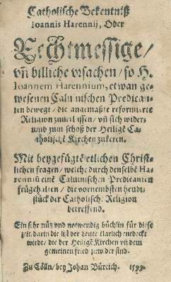 Große Abbildung Nr.1: 141-143 Harennius,J.: (Alte Drucke, Handschriften und Theologie)