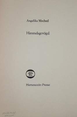 Große Abbildung Nr.2: 141-1433 Mechtel,A.: (Literatur und illustrierte Bücher 20.Jahrhundert - Alte Literatur in modernen Ausgaben)