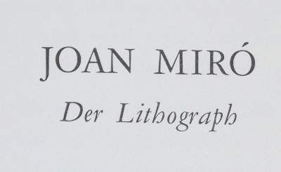 Große Abbildung Nr.2: 141-1443 Leiris,M., F.Mourlot, u. P.Cramer.: (Miro)