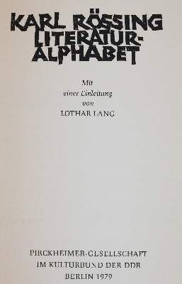 Große Abbildung Nr.1: 141-1506 Rössing,K.: (Literatur und illustrierte Bücher 20.Jahrhundert - Alte Literatur in modernen Ausgaben)