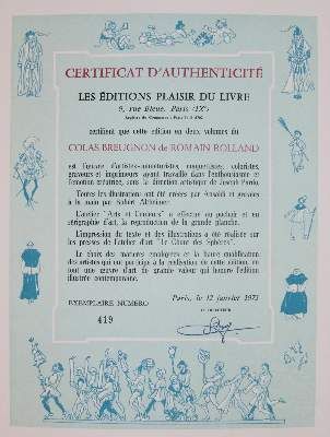 Große Abbildung Nr.2: 141-1510 Rolland,R.: (Literatur und illustrierte Bücher 20.Jahrhundert - Alte Literatur in modernen Ausgaben)
