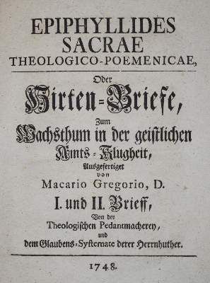 Große Abbildung Nr.1: 141-153 Spangenberg,A.G.: (Herrnhuter)