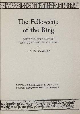 Große Abbildung Nr.1: 141-1566 Tolkien,J.R.R.: (Literatur und illustrierte Bücher 20.Jahrhundert - Alte Literatur in modernen Ausgaben)