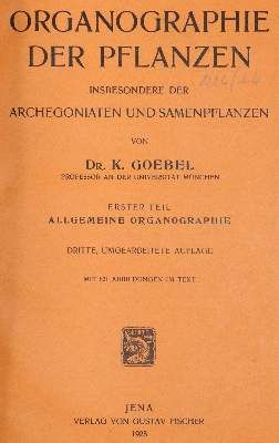 Große Abbildung Nr.1: 141-1619 Goebel,K.: (Botanik)