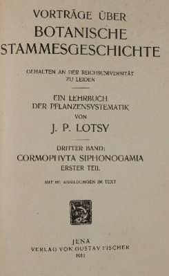 Große Abbildung Nr.3: 141-1626 Lotsy,J.P.: (Botanik)