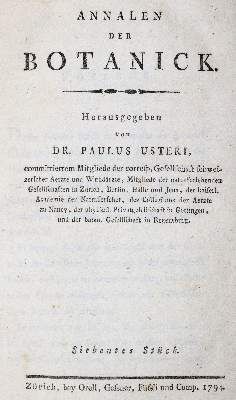 Große Abbildung Nr.1: 141-1645 Uster,P. (Hrsg.).: (Botanik)