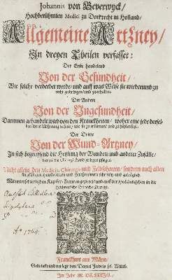 Große Abbildung Nr.1: 141-1657 Beverwyck,J.v.: (Medizin)