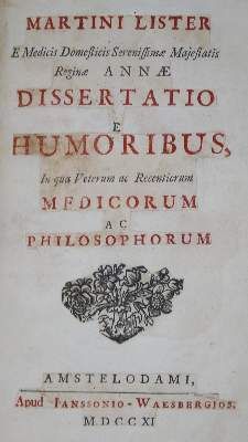 Große Abbildung Nr.1: 141-1687 Lister,M.: (Medizin)