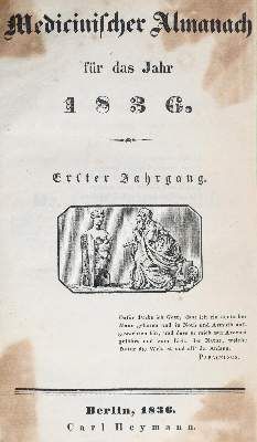 Große Abbildung Nr.1: 141-1689 Medicinischer Almanach: (Medizin)