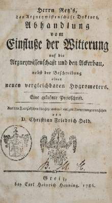Große Abbildung Nr.2: 141-1690 Retz,N.: (Medizin, Meteorologie)