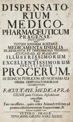 Große Abbildung Nr.2: 141-1695 Dispensatorium: (Medizin, Pharmazie, Böhmen)
