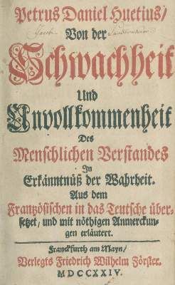 Große Abbildung Nr.1: 141-170 Huet,P.D.: (Alte Drucke, Handschriften und Theologie)