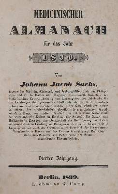 Große Abbildung Nr.25: 141-1704 Sachs,J.J.: (Medizin)