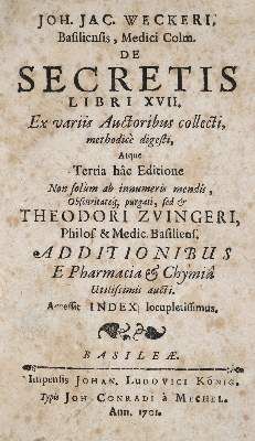 Große Abbildung Nr.1: 141-1714 Wecker,J.J.: (Medizin)